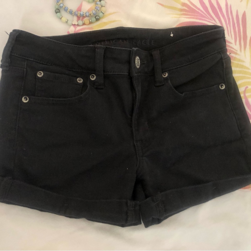 American Eagle Black Jean Shorts